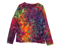 Black Overdye Long Sleeve Scoop Neck