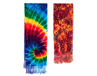 Cut-Velvet Scarf with fringe 